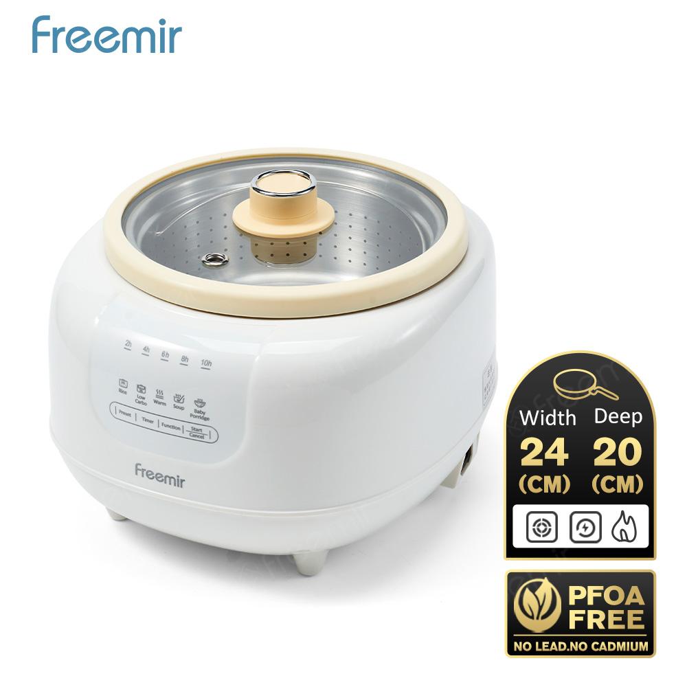 [BRAND] freemir Smart Slow Cooker 1.2 L Fungsi Menghangatkan 24 Jam 400 Watt Masak MPASI Bayi Otomatis Nasi Rendah Gula Lebih Praktis Nasi/Bubur/Puree/Nasi Tim Rice Cooker Multifungsi Kitchenware Premium