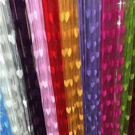 Tirai Transparan Motif Love / Tirai Jendela / Tirai Pemisah Ruangan 0
