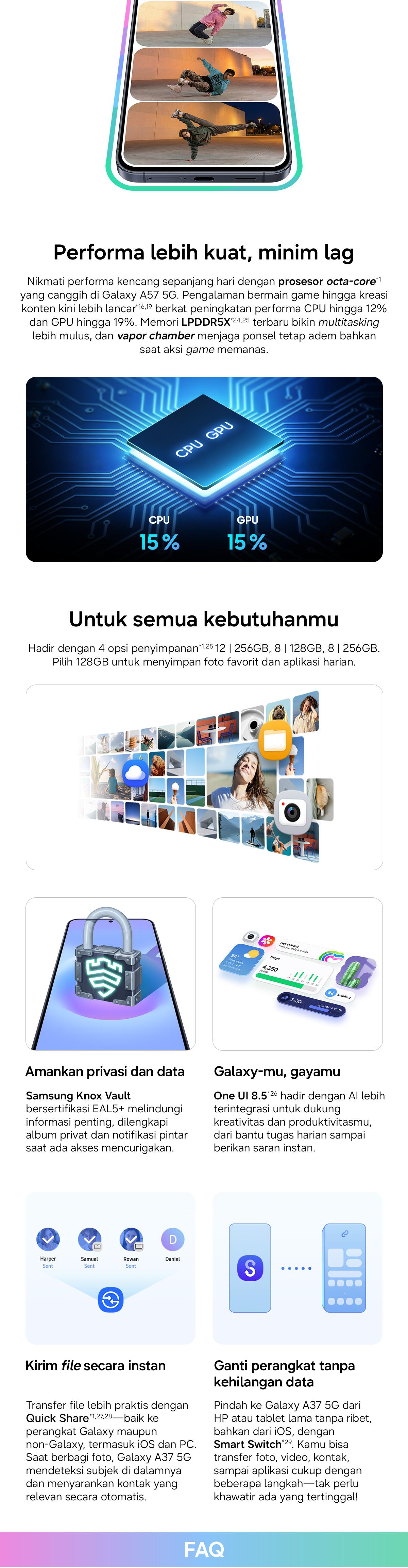 Samsung Galaxy A57 5G 12/256GB  | Hp AI | IP68 | 5000 mAh