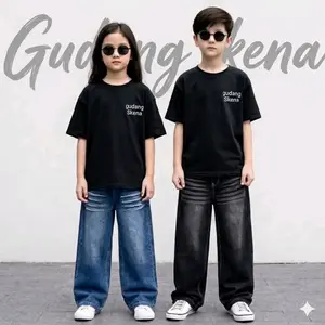 Celana Jeans skena Anak Laki-laki dan Perempuan Usia 7-15 Tahun Model bagyy Fashion Pinggang korean style
