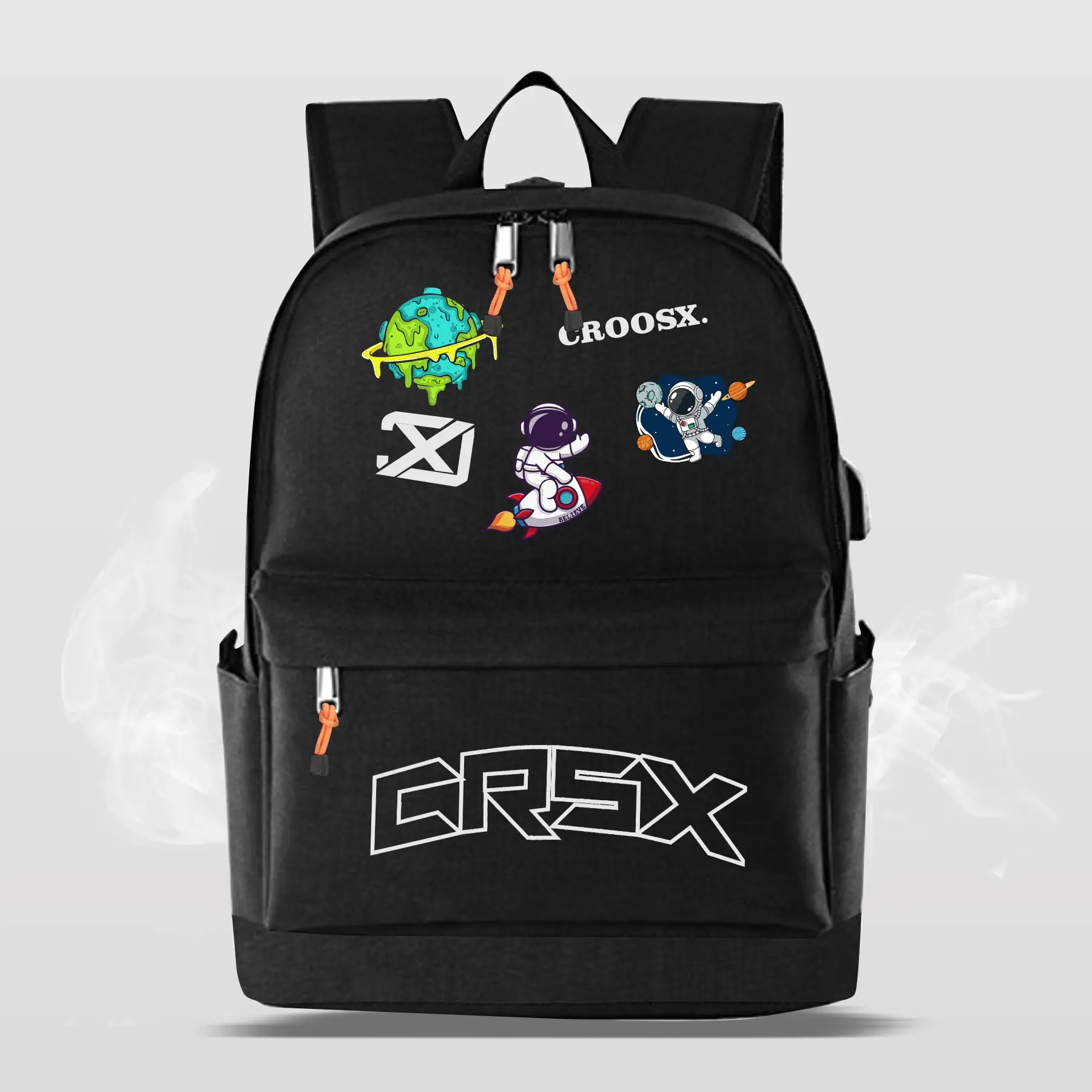 Tas Ransel Distro Unisex Pria Wanita Motif Astronot Backpack Fashion Anak Sekolah SD SMP SMA Terkini