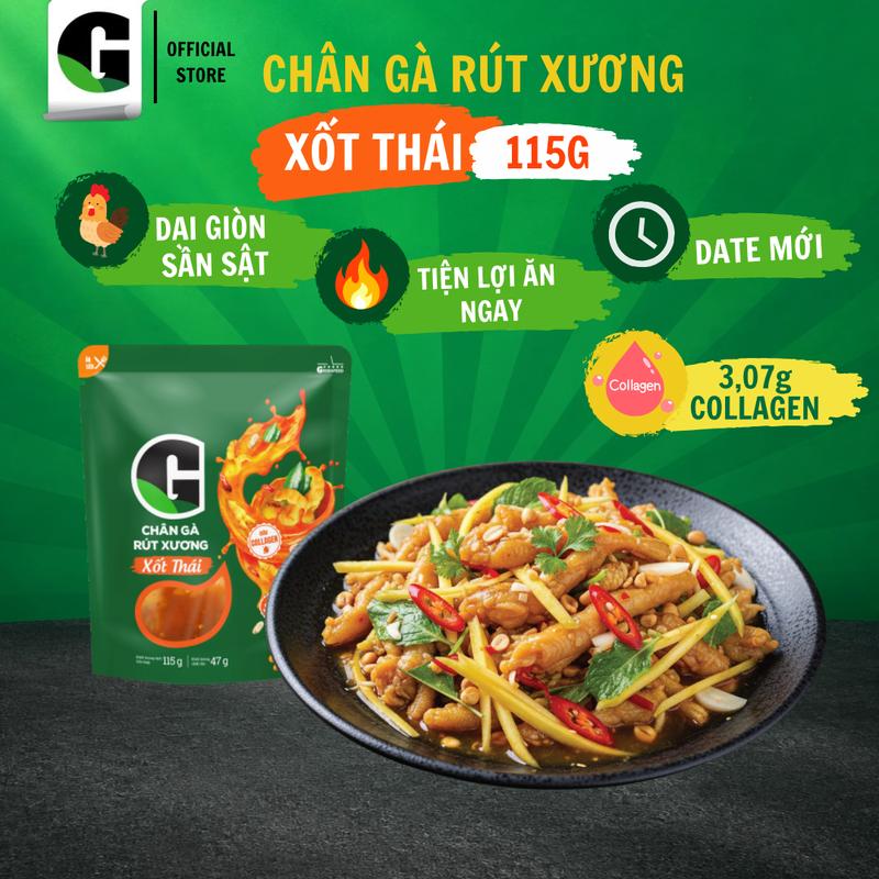 Chân gà rút xương xốt thái G Kitchen túi 115g [Giao nội thành HCM]