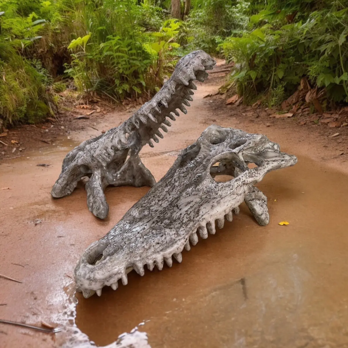 Tengkorak Buaya Hiding Cave Hiasan Aquarium / Alligator Skull / Tempat Sembunyi Hewan