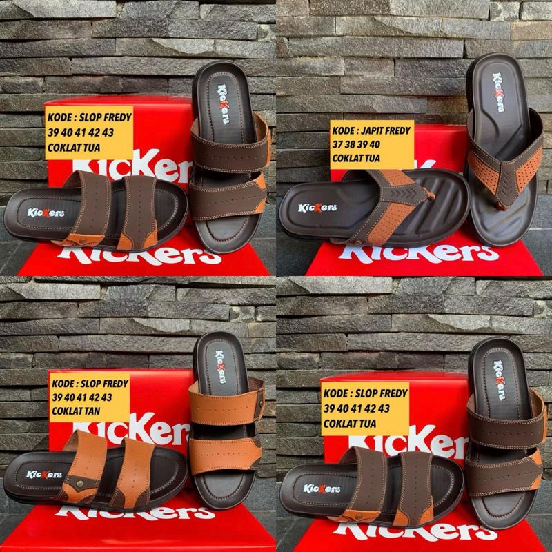 SANDAL PRIA SLOP KONDANGAN ORIGINAL KULIT ELEGAN FREDY 5