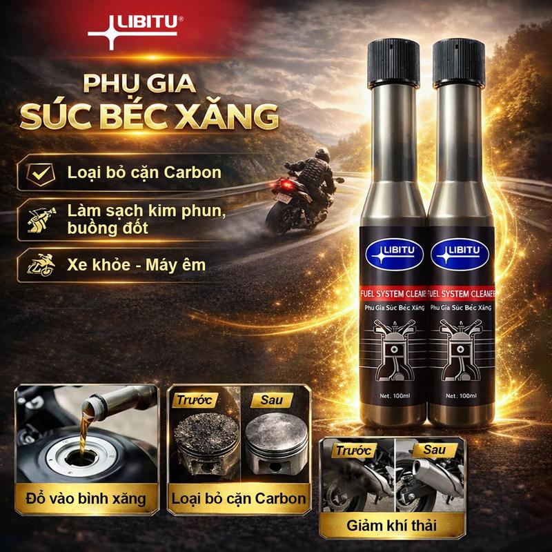 Bộ Combo Súc Béc Xăng Libitu Bảo Dưỡng Động Cơ Xe Máy Dung Dịch Vệ Sinh Buồng…