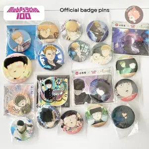 OFFICIAL Mob Psycho 100 varous badge pin original tincan button mp100 reigen arataka shigeo ritsu kageyama merch merchandise teru hanazawa serizawa