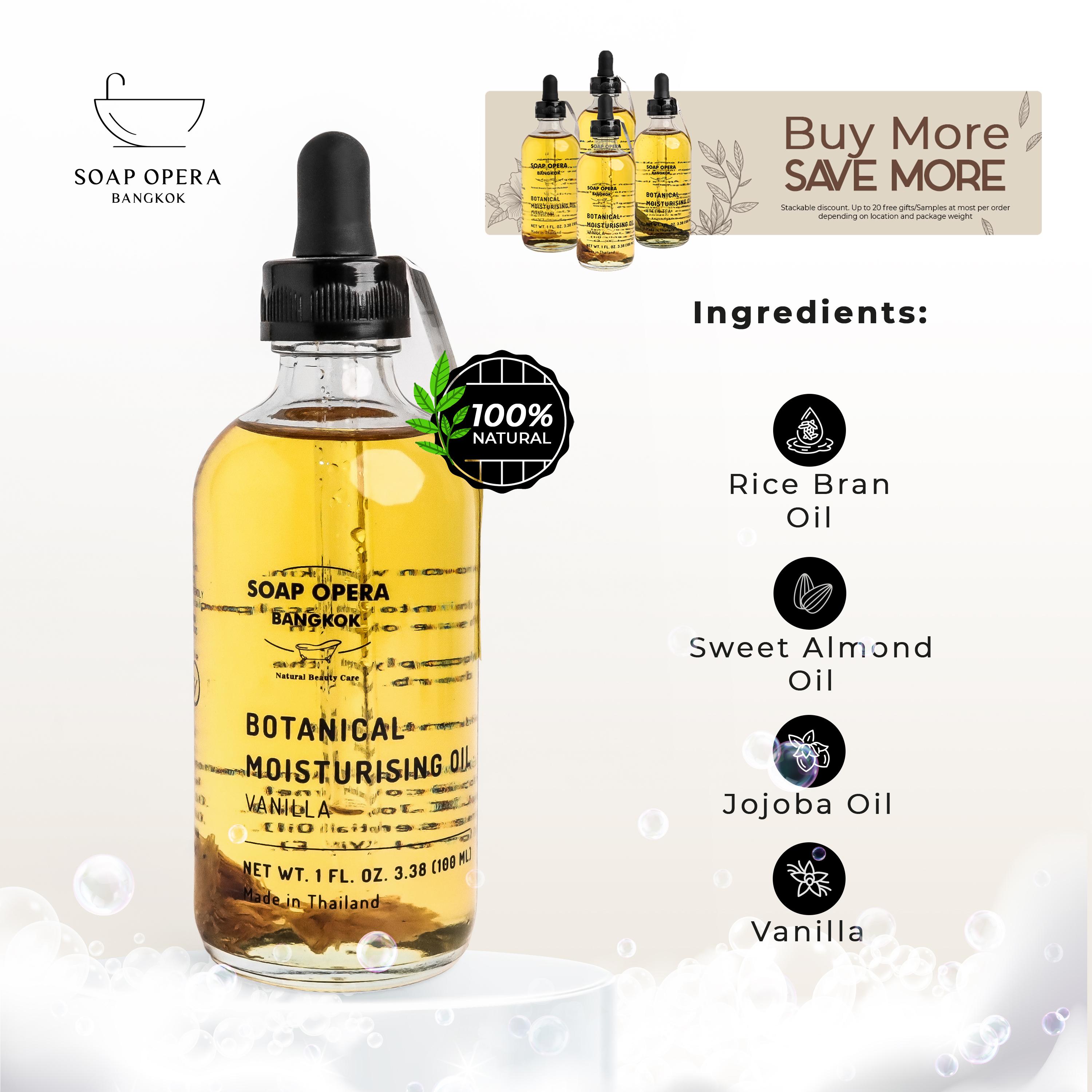 Soap Opera Botanical Moisturizing Body Oil in Vanilla Scent