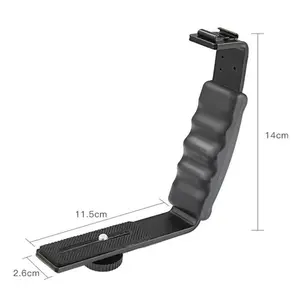 Kernel L Aluminium Bracket Holder With Hot Shoe Mount Slot For Mic / Flash Led Vlog
