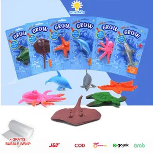 JUMBO Growing Magic Animal Water / Mainan Hewan Rendam Air Simulasi Tumbuh Besar Edukasi Anak