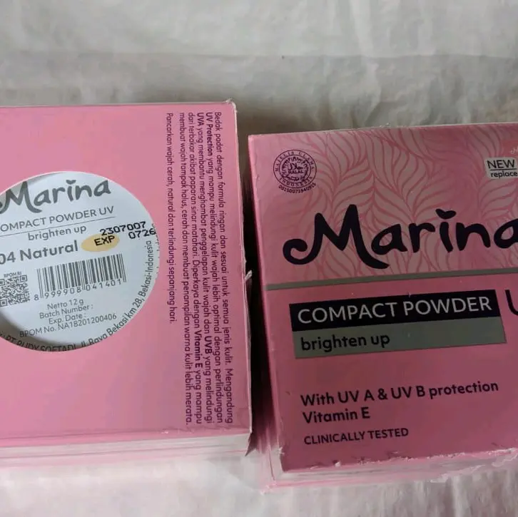 bedak marina compact natural isi 6