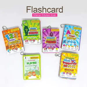 Flash card edukasi anak Glossy bisa di tulis