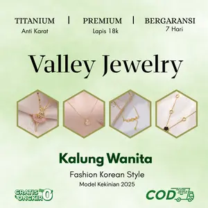 VALLEY •  Kalung Wanita • Korean Style • Perhiasan Titanium Trendy  Ringan Tahan Lama