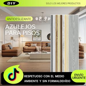 36 baldosas, 91,4 cm × 15,2 cm, baldosas vintage con textura en relieve, diseño autoadhesivo y removible, material vinílico impermeable y resistente al desgaste, suelo de PVC duradero, adecuado para cocinas, salones, pasillos, baños u oficinas.