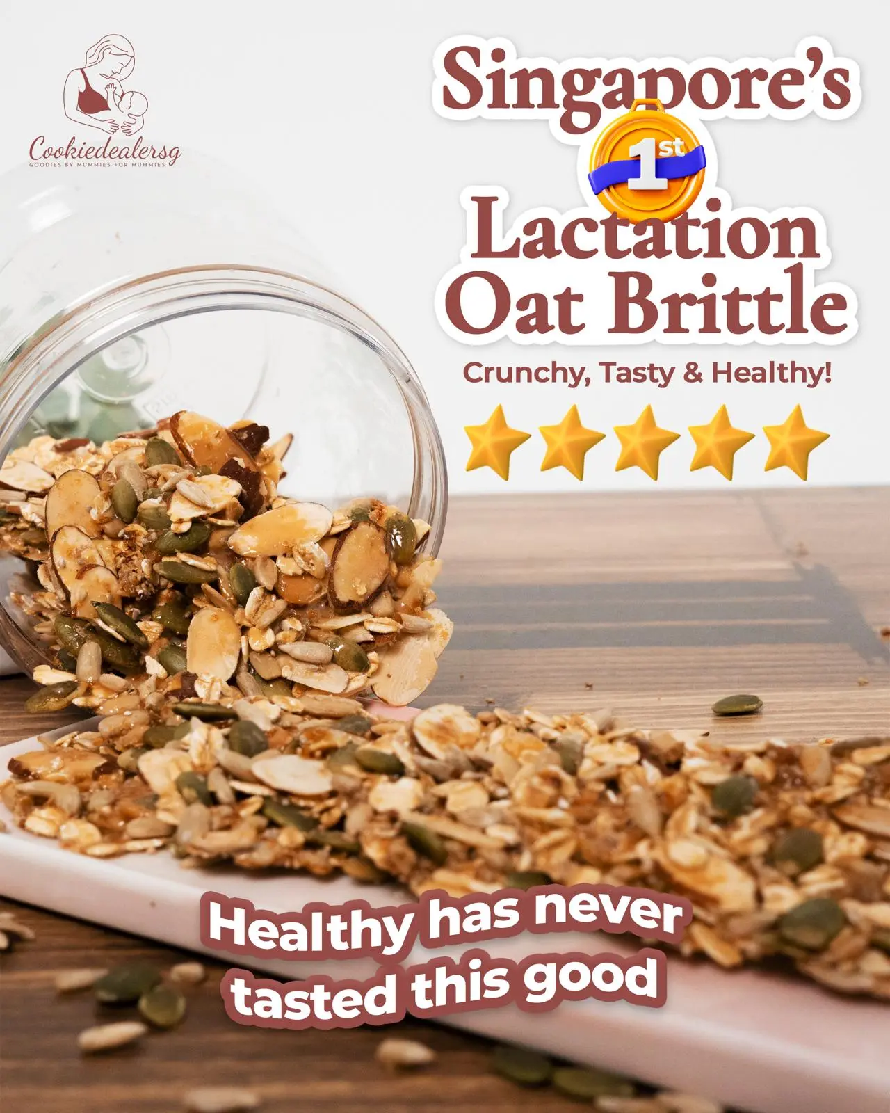 Lactation Oat Brittle by Cookiedealersg Muslim Friendly