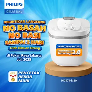 [Creator] Philips Rice Cooker 1.8 L - 3000 Digial Series HD4716/30 - Putih - Anti lengket - FreshDefense Technology - Nasi No Basah No Basi - 400, penanak nasi, rice cooker digital, rice cooker di