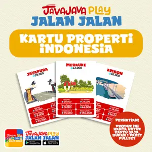 JAVAJAVA PLAY - Kartu Properti only, Aksesoris Javajava Play Jalan Jalan, Board Game Monopoli Lokal