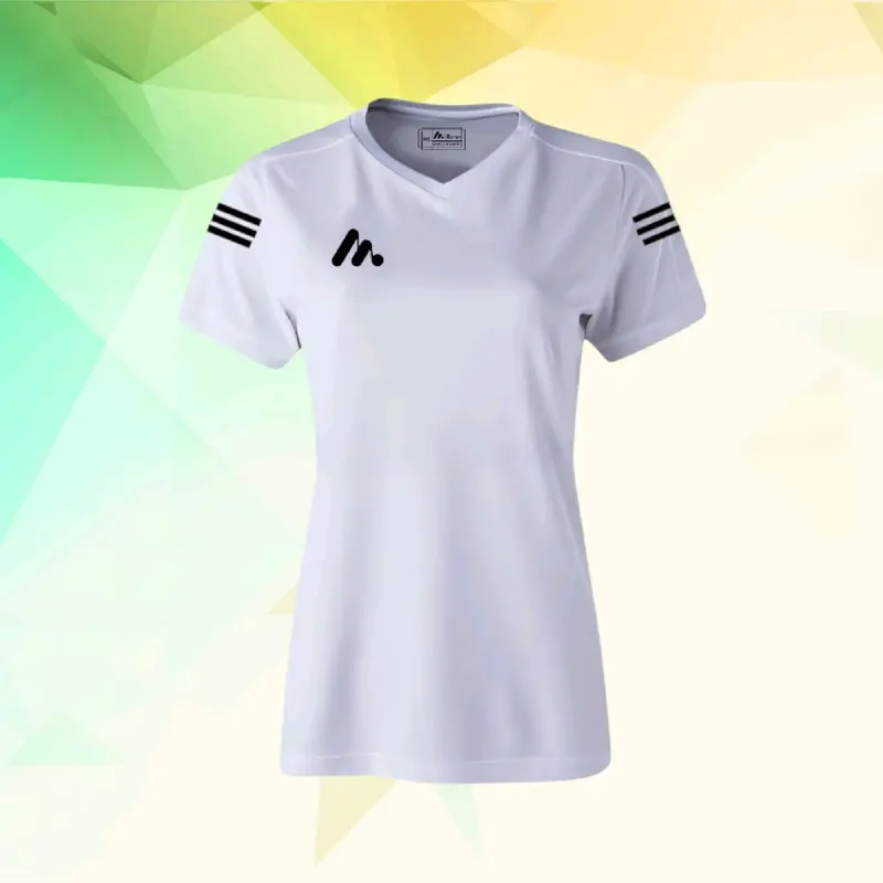 Baju Olahraga Wanita Dry Fit Model V-Neck Lengan Pendek - Premium Quality Sport T-shirts Kaos 1