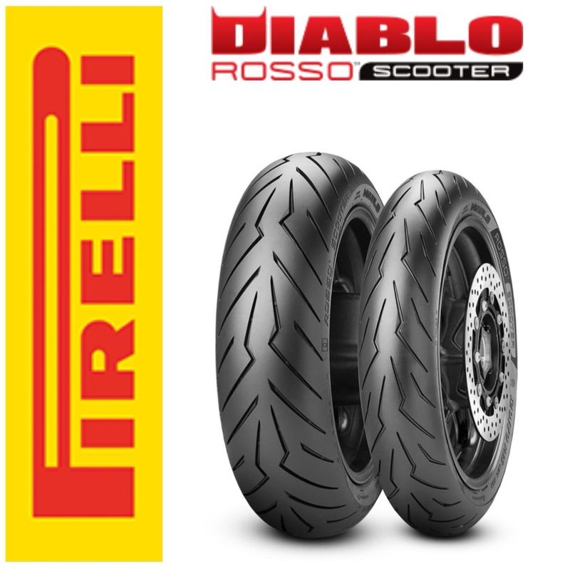 Vỏ lốp xe máy PIRELLI Diablo Rosso Sport đủ size xe ga xe số 60 70 80 90 100 110 120 130 140 150 14 17