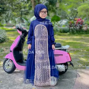 GAMIS RAYA ELSA TILE 3-12 TAHUN / GAMIS ANAK TILE / GAMIS ANAK BRUKAT (TANPA HIJAB)