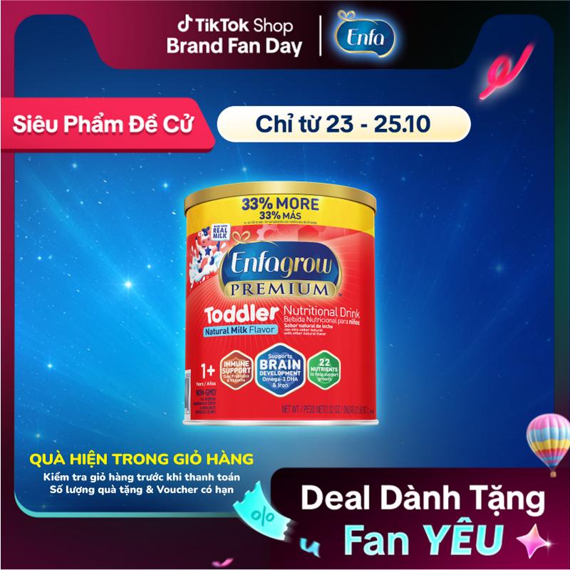 Thực phẩm bổ sung Enfagrow Premium Toddler 907g hỗ trợ phát triển toàn diện cho trẻ
