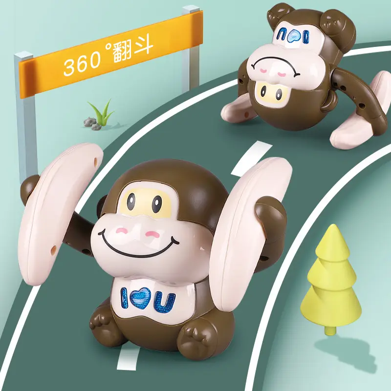 Mainan Monyet Tumbling Putar Jungkir Balik Musik Dan Lampu Monkey Rolling 1