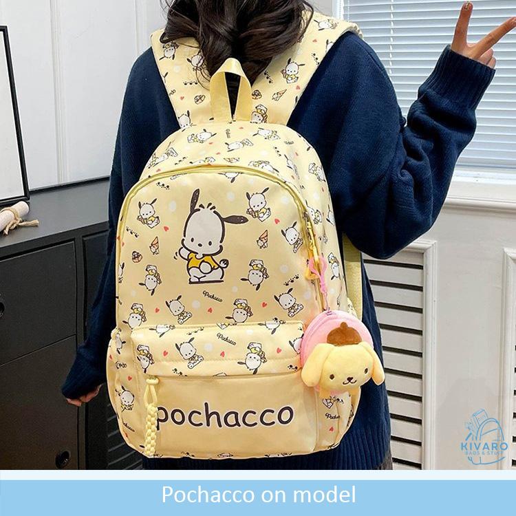 Product Introduction of Tas Ransel Sanrio Besar SD SMP SMA Kuromi Pochacco Melody & Hello Kitty | CL08 Kivaro Anak Motif Fashion 37