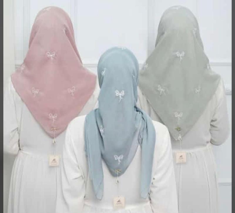 Product Introduction of hijab paris segiempat coquette pita kecil terbaru 5