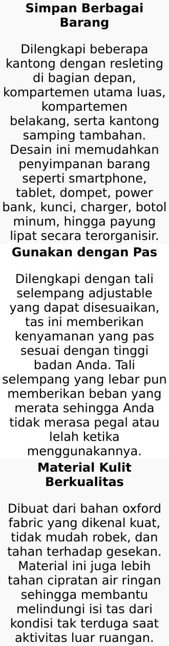 Trickstar Tas Selempang Pria Crossbody Shoulder Sling Bag Oxford Fabric 9980 - Tas Pria Modern dengan Desain Elegan modis