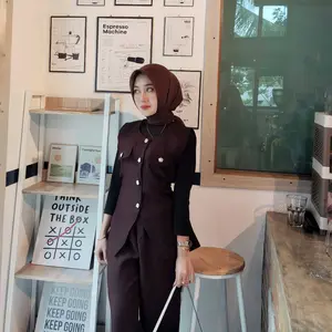 Flora Vest Set / Setelan Wanita Formal / Baju Setelan Wanita Casual / Setelan Celana Wanita Panjang / Rompi / Vest Wanita