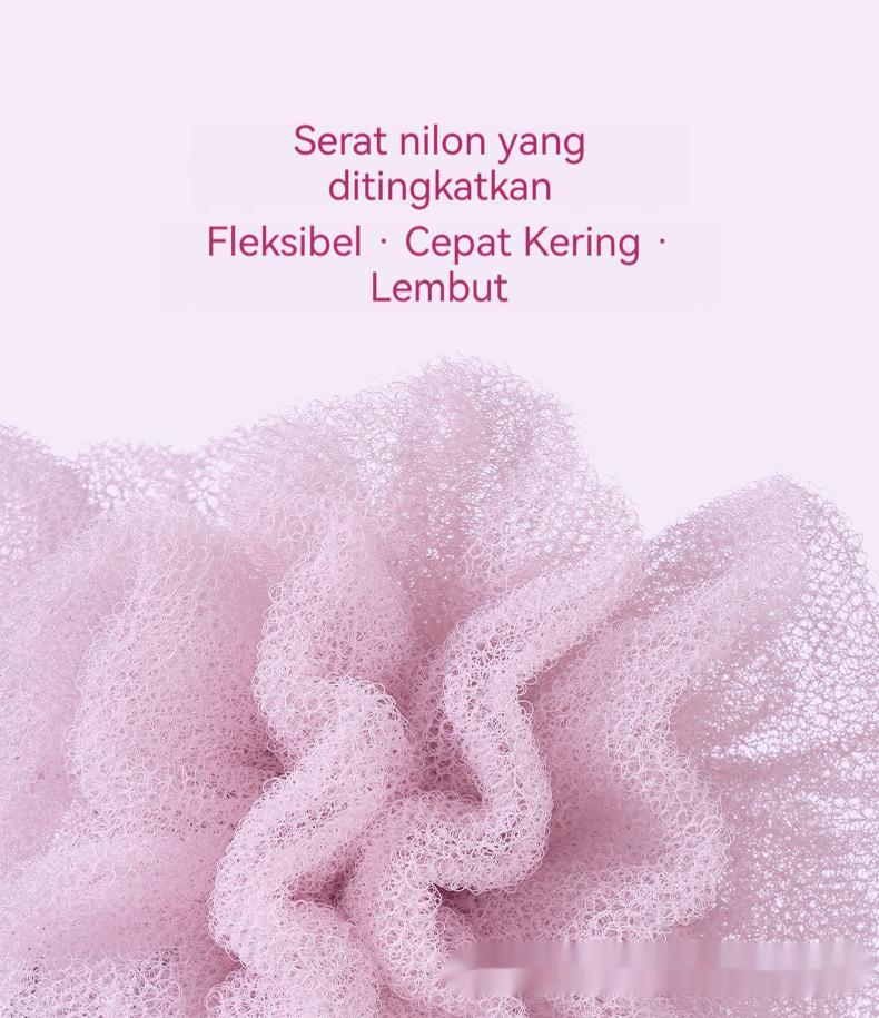 Bola mandi elastis, handuk mandi dua-dalam-satu yang dapat meregangkan punggung, handuk mandi bernilai tinggi untuk menghilangkan lumpur tanpa rasa sakit