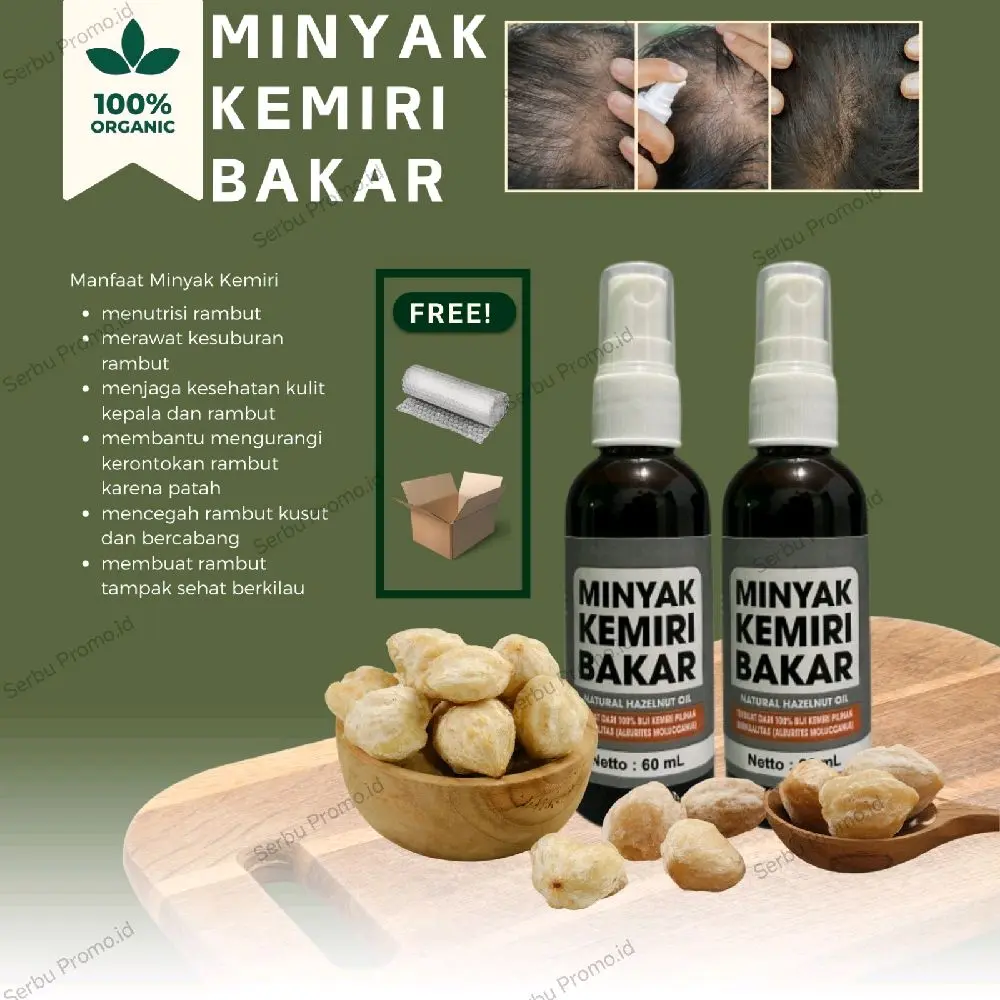 MINYAK KEMIRI BAKAR SATUAN 100% ORGANIC - 60ML