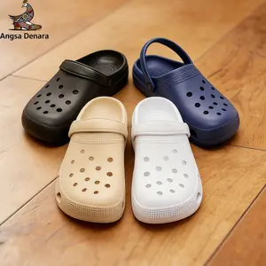 Sandal Clog Unisex Baim Terbaru 2026 - Desain Unik dan Nyaman Pria Leather Elegant Slip-Ons & Flat Shoes Slide Wanita Polos Upper Loke Anti Ringgan