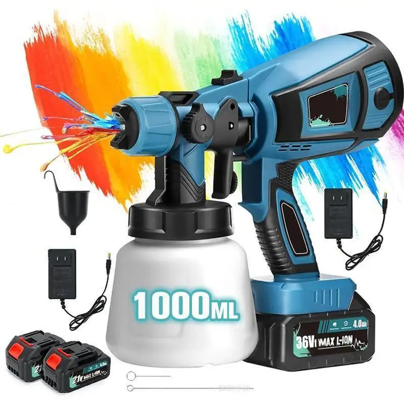 Cordless Paint Sprayer, Ultra-Light Electric Spray Gun Compat Cordless Paint Sprayer, Ultra-Light Electric Spray Gun Compat