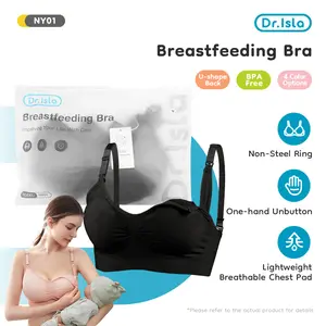 Dr.isla NY01 Bra Menyusui Tanpa Kawat Bh Menyusui Jumbo Breastfeeding Bra Ibu Hamil Busa Tipis Kancing Depan Dapat Digunakan Saat Hamil