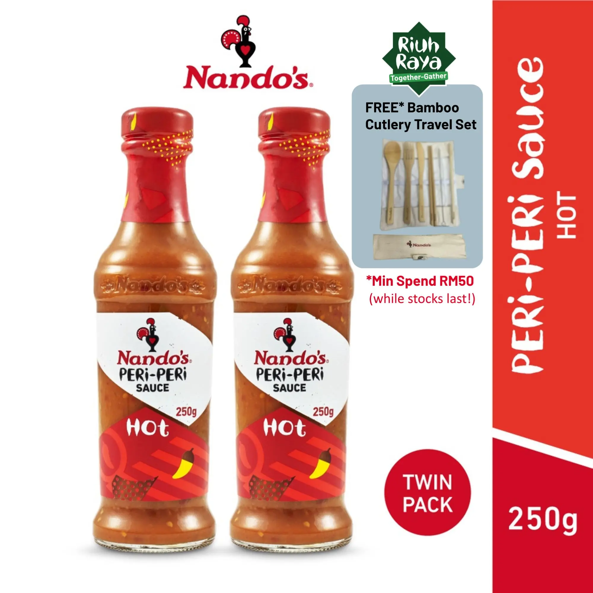 Nando's Hot PERi-PERi Sauce (250g) [Twin Pack]
