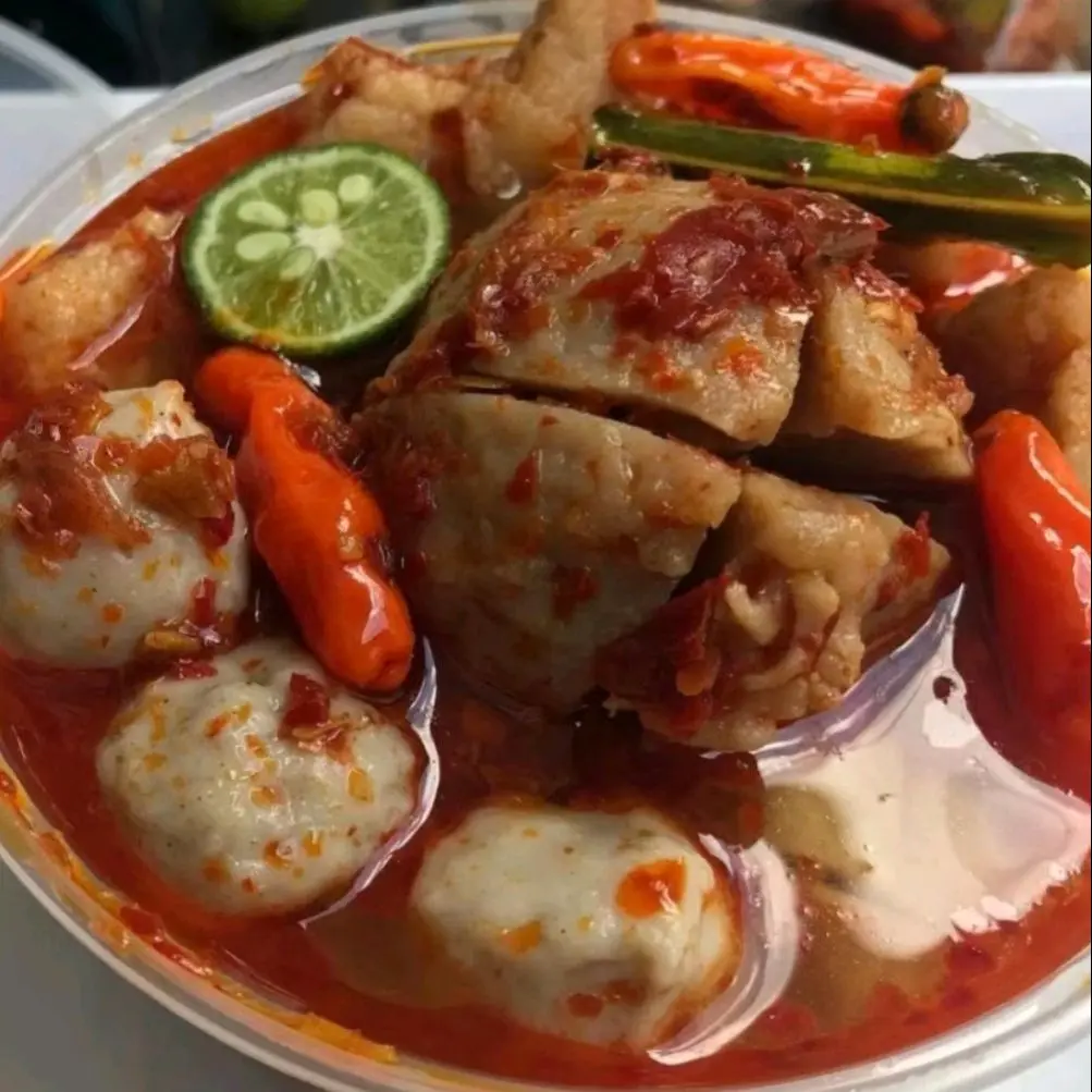 Bakso pentol Mercon Pedas Khas Bandung bakso Sapi Komplit