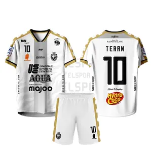 Jersey Custom Futsal Away Unggul Fc White Gratis Nama dan No Punggung Full Printing
