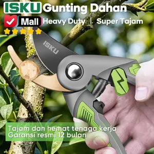 ISKU Gunting Dahan 8 Inch Dan Ranting Bunga Tanaman Gunting Kebun/Pruning Shears Alat Potong Dahan Gunting Tanaman