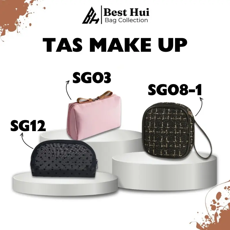 Best Hui Tas Kosmetik Wanita Pouch Makeup Travel Terbaru Collection Best Hui Bag