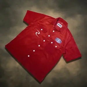 ZURO - Workshirt Boxy Maroon Corduroy