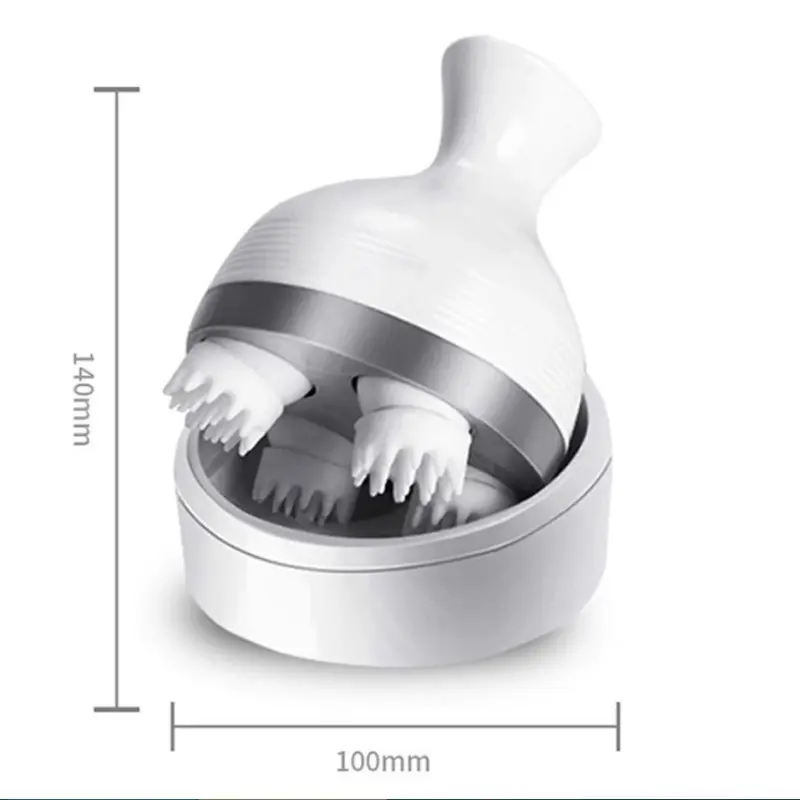 Alat Pemijat Kepala Elektrik Scalp Massager Tahan Air Pijat Kulit Kepala Bahu Tangan Lengan Bahu Punggung Wajah Terapi kombinasi anti flek Pijit Therapy Tubuh 8