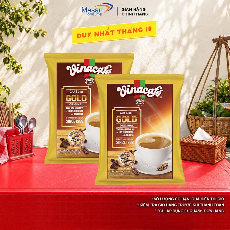 Combo 2 Bịch Cà phê VCF 3in1 Gold Original (QR) 12bịch x 40gói x 20gr rv