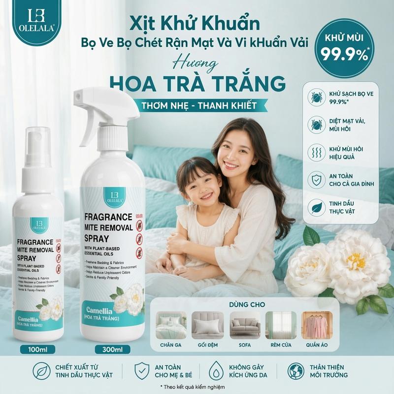 XỊT KHỬ KHUẨN BỌ VE RẬN GA GIƯỜNG & VẢI VÓC HƯƠNG HOA HỒNG – XỊT RỆP GIƯỜNG -…