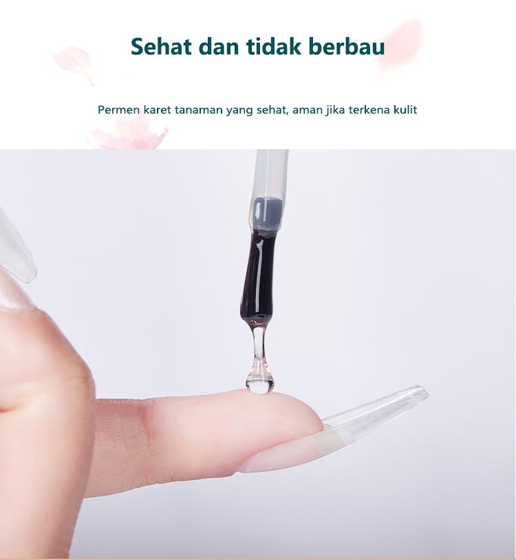 Product Introduction of [COD]Set manikur tumbuhan alami perekat tempelan kuku sealant lem dasar cat kuku buram temper lem cat kuku 10