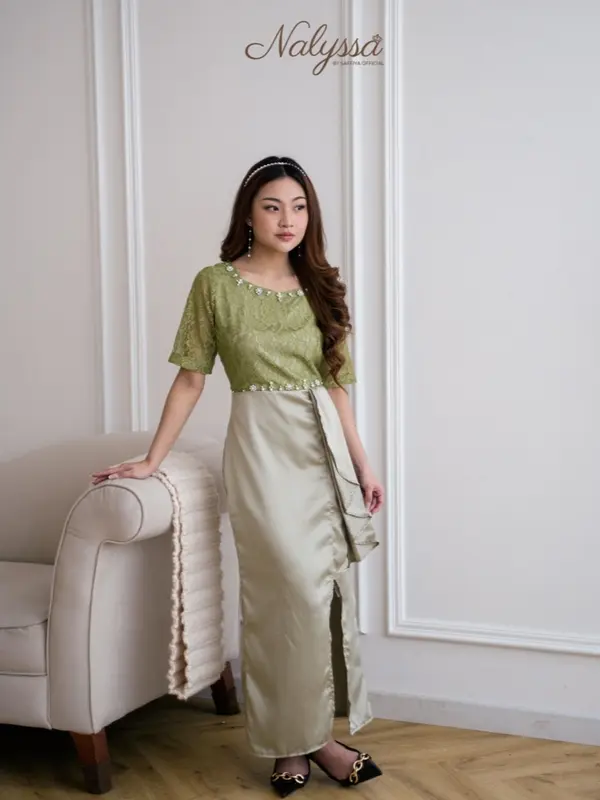 SAFFIYA - Sophia Dress (PREMIUM) / M,L,XL / Dress Pesta Wanita / Dress Natal / dress brukat terbaru / dress mewah 3