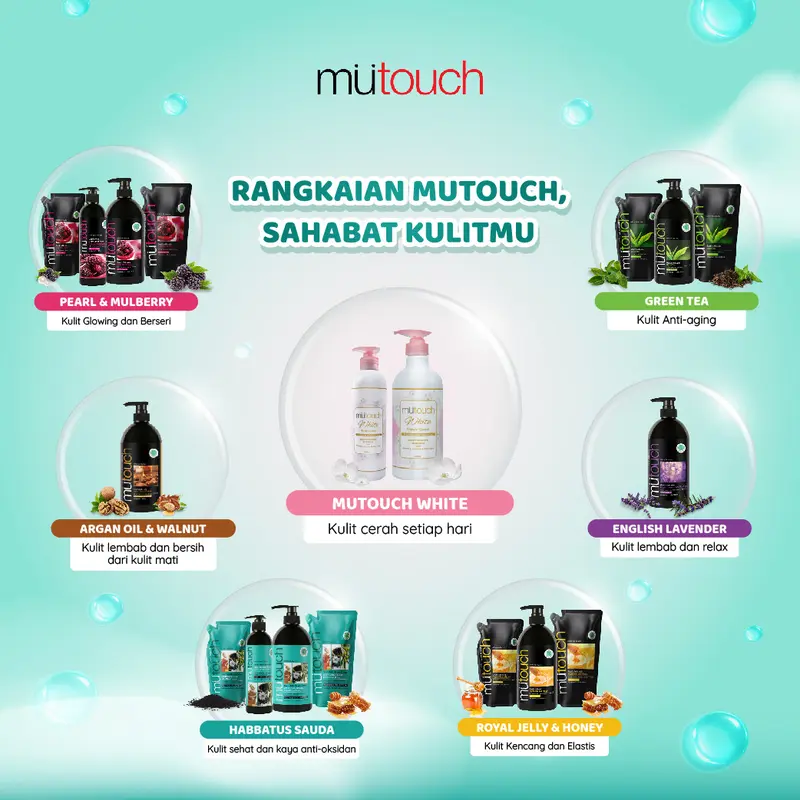 BUNDLE PACK MuTouch Goat's Milk Shower Cream 450ml - Sabun Mandi 2