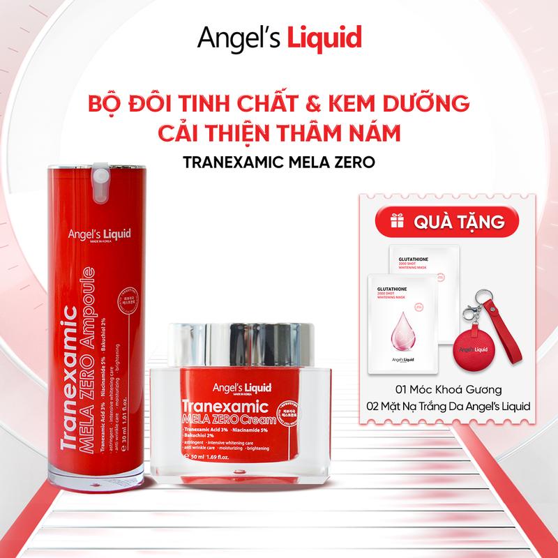 Bộ Sản Phẩm Tinh Chất & Kem Dưỡng Cải Thiện Thâm Nám Angel's Liquid Tranexamic…
