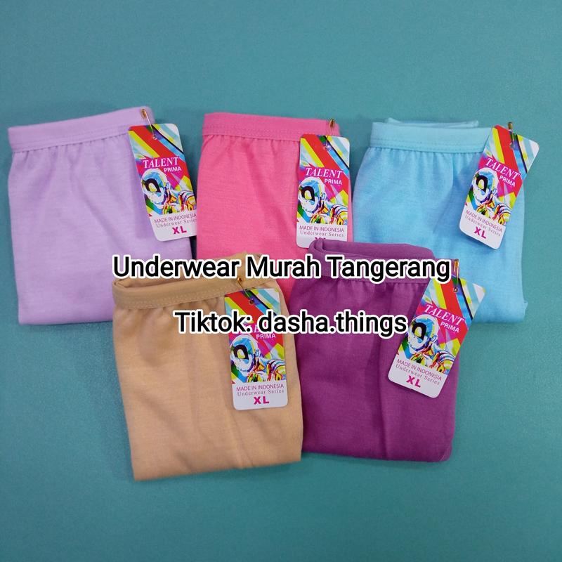PROMO Celana Dalam Wanita ISI 3 PCS Motif Polos Premium Nyaman Stretch 4