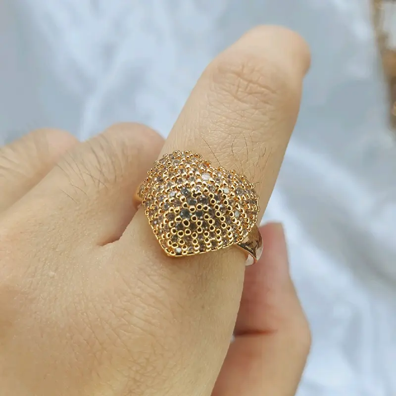 E04 {CO 2 Produk Apapun Free 1} C05 Perhiasan Lapis Emas Cincin permata Perhiasan Perempuan xuping jewellery pehiasan anti karat 3