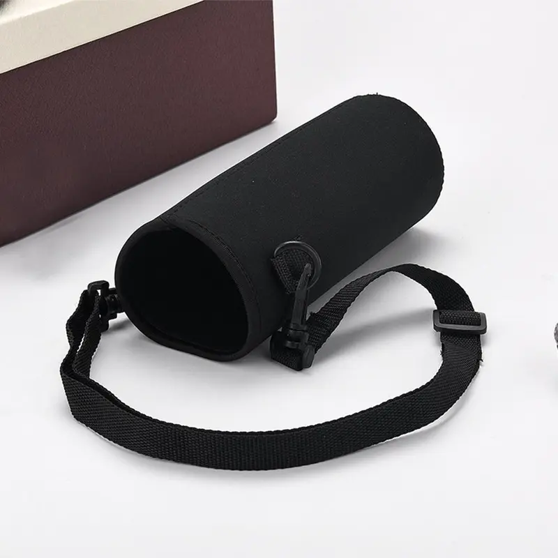 Túi Đựng Chai Nước, 1 Cái, Nắp Cách Nhiệt, Dây Đeo Giữ Túi Cách Nhiệt, Có Dây Đeo Du Lịch, Màu Đen, Túi Đựng Chai Nước 6